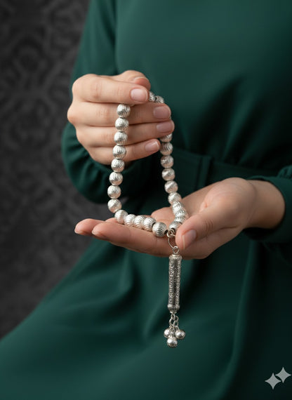 Multazam  Silver Tasbeeh – A Symbol of Elegance & Devotion
