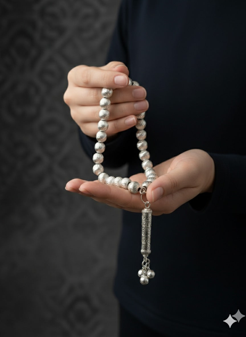 Multazam  Silver Tasbeeh – A Symbol of Elegance & Devotion